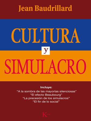 cover image of Cultura y simulacro